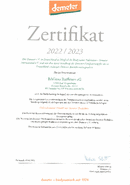 Zertifikat Demeter 2022/2023