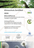 Klimaschutz Zertifikat 2024